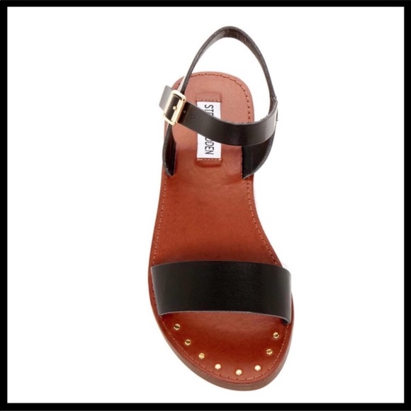 STEVE MADDEN ANKLE STRAP VEGAN LEATHER SANDALS - Picture 5 of 7